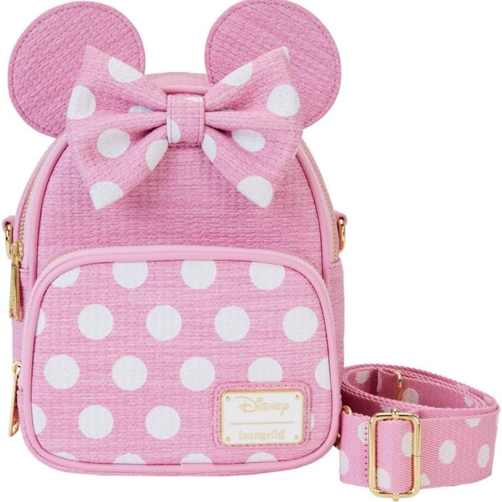 Loungefly Pink and White Polka Dot Bag